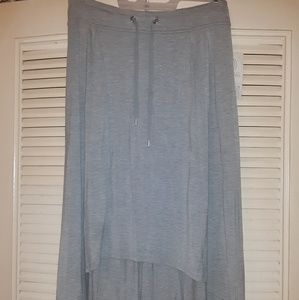 Jersey gray low high skirt